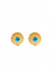 KALEIDO MIMOSA Earrings Κλιπ σκουλαρίκια από μασίφ ορείχαλκο επιχρυσωμένο 24 καρατίων