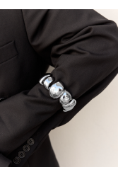 KALEIDO Ribbon Bracelet Silver Επάργυρο Βραχιόλι από Ορείχαλκο