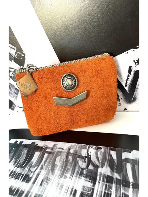 LA VITA HANDBAGS Δερμάτινο χειροποίητο πορτοφόλι με μεταλλικά αξεσουάρ