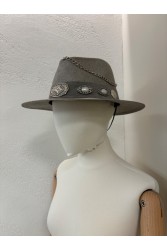 LA VITA HANDBAGS Χειροποίητο Γκρι γυναικείο καπέλο