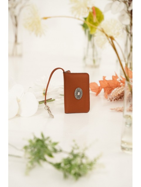 LA VITA HANDBAGS Core Earth Handmade Leather Brown Card Holder