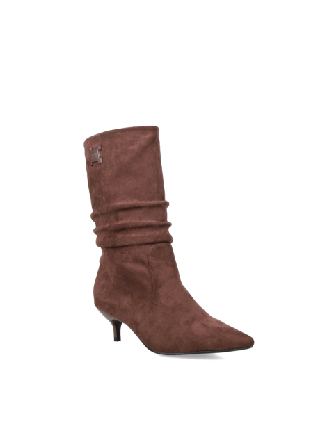 LAURA BIAGIOTTI Καφέ Γυναικεία Σουέντ Μποτάκια με Σόυρες
