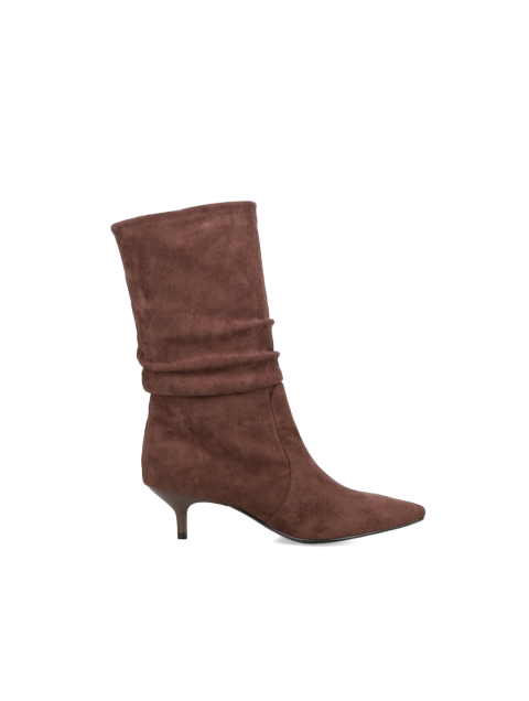 LAURA BIAGIOTTI Καφέ Γυναικεία Σουέντ Μποτάκια με Σόυρες