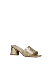LAURA BIAGIOTTI Gold Metallic Mules with Strap