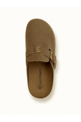 LAURA BIAGIOTTI Taupe Footbed Women's Clogs