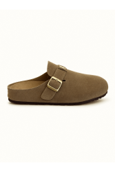 LAURA BIAGIOTTI Taupe Footbed Women's Clogs