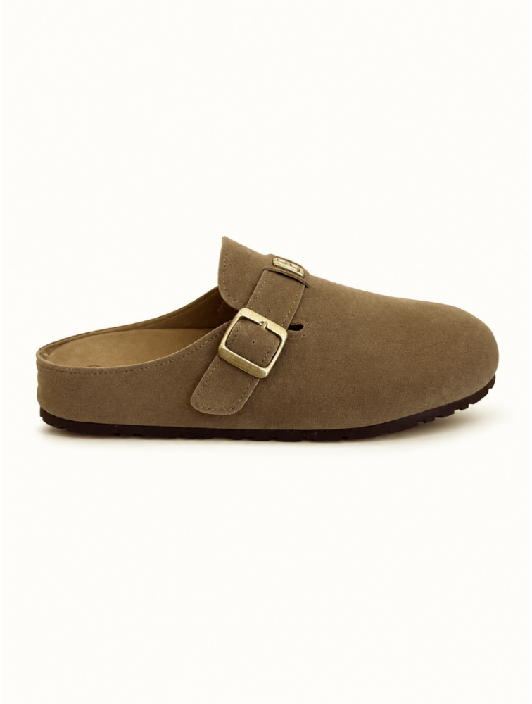 LAURA BIAGIOTTI Taupe Footbed Women's Clogs
