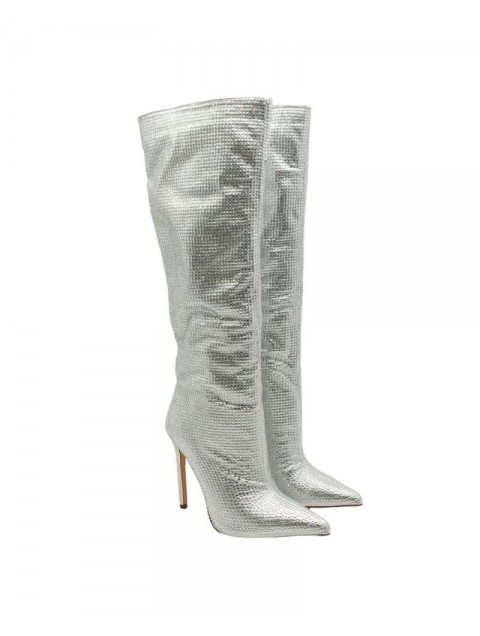 LAURA BIAGIOTTI Women's silver rhinestone boots LAURA BIAGIOTTI Women's silver rhinestone boots