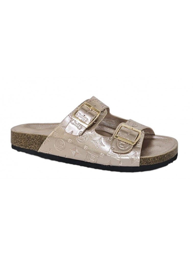 LAURA BIAGIOTTI Steel Metallic Footbed Sandals