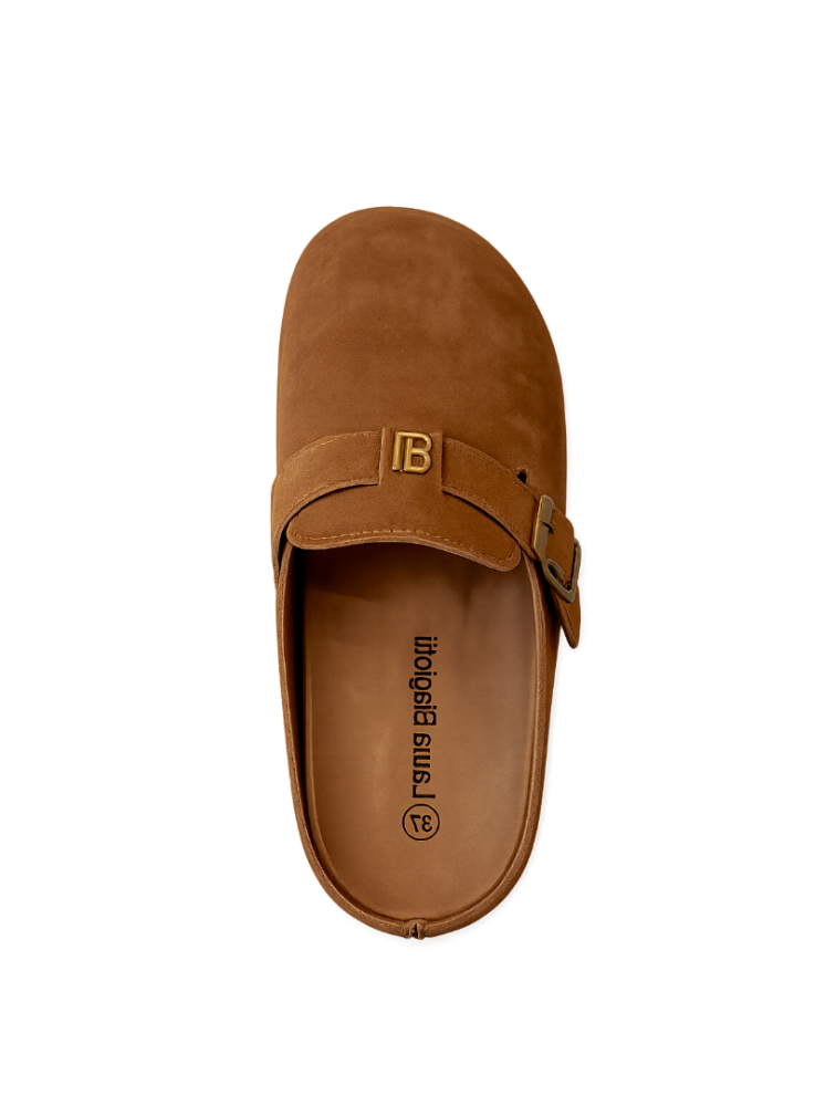 LAURA BIAGIOTTI Camel Footbed Sandals