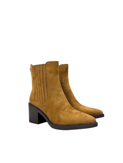 LAURA BIAGIOTTI Κάμελ Σουέντ Γυναικεία Μποτάκια με Λάστιχο