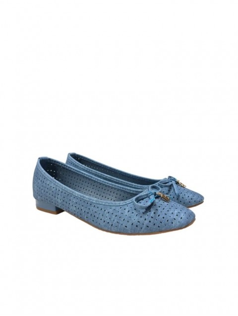 LAURA BIAGIOTTI Blue women's flat ballerinas LAURA BIAGIOTTI Blue women's flat ballerinas