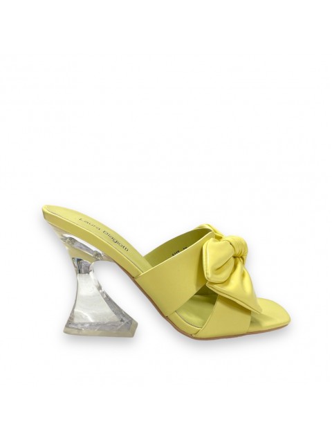 LAURA BIAGIOTTI Women's yellow mules with a bow LAURA BIAGIOTTI Women's yellow mules with a bow