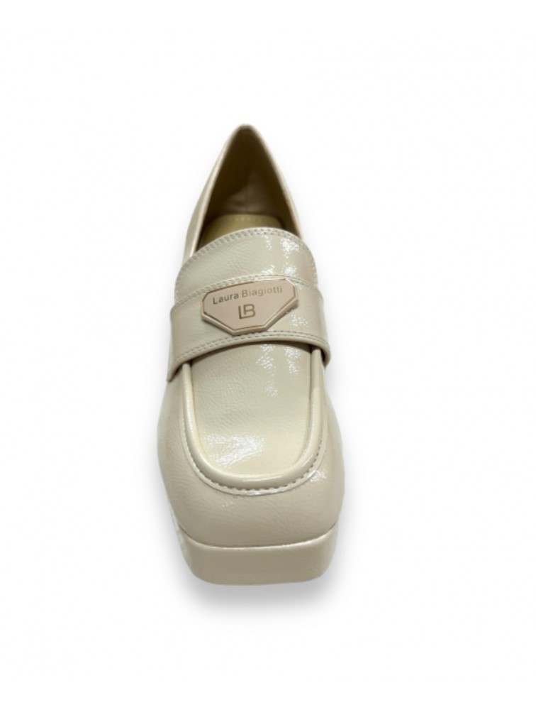 LAURA BIAGIOTTI Μπεζ λουστρίνι γυναικεία Loafers
