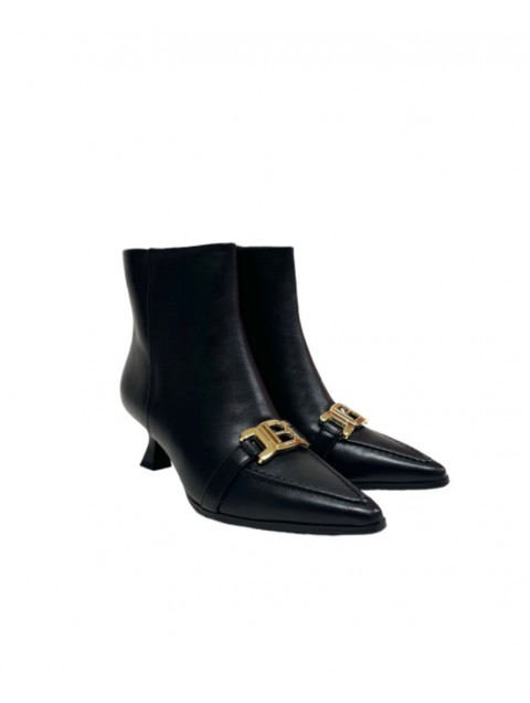 LAURA BIAGIOTTI Black women's ankle boots with logo LAURA BIAGIOTTI Black women's ankle boots with logo