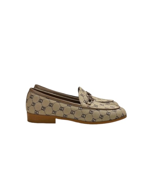 LAURA BIAGIOTTI Beige women's moccasins with buckle LAURA BIAGIOTTI Beige women's moccasins with buckle