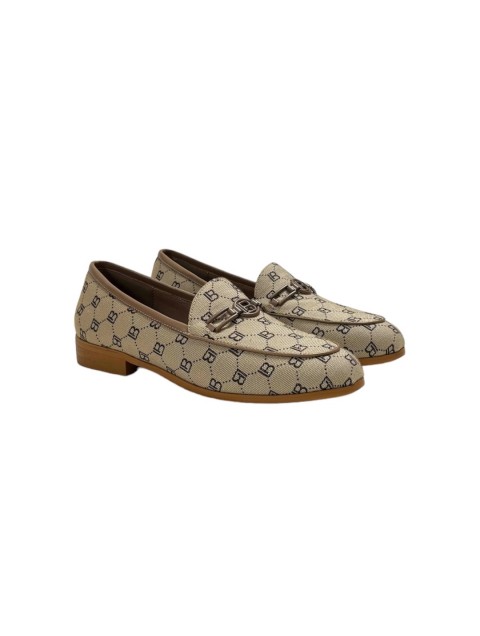 LAURA BIAGIOTTI Beige women's moccasins with buckle LAURA BIAGIOTTI Beige women's moccasins with buckle
