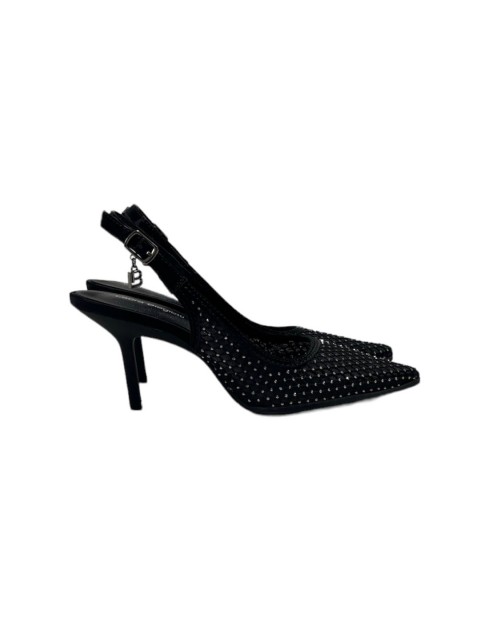 LAURA BIAGIOTTI Μαύρες γυναικείες Slingback γόβες με στρας LAURA BIAGIOTTI Μαύρες γυναικείες Slingback γόβες με στρας
