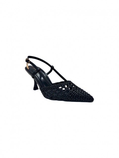 LAURA BIAGIOTTI Black Women's Perforated Heels