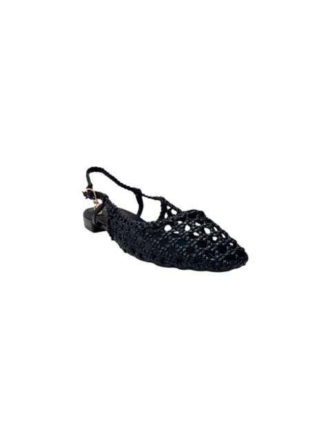 LAURA BIAGIOTTI Black Women's Perforated Ballerinas