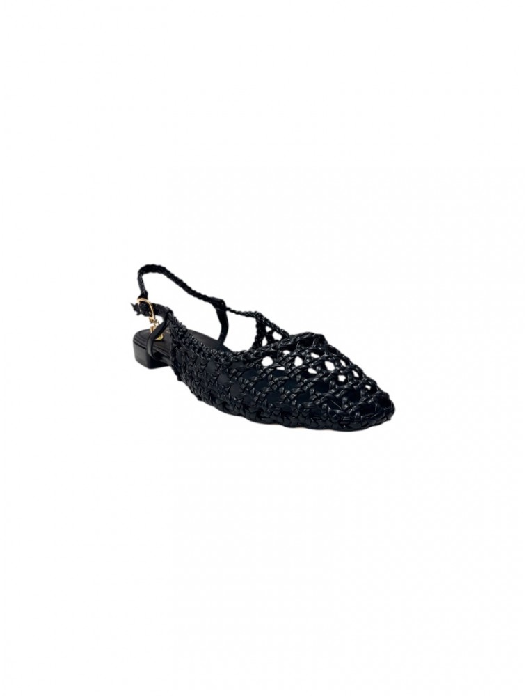 LAURA BIAGIOTTI Black Women's Perforated Ballerinas