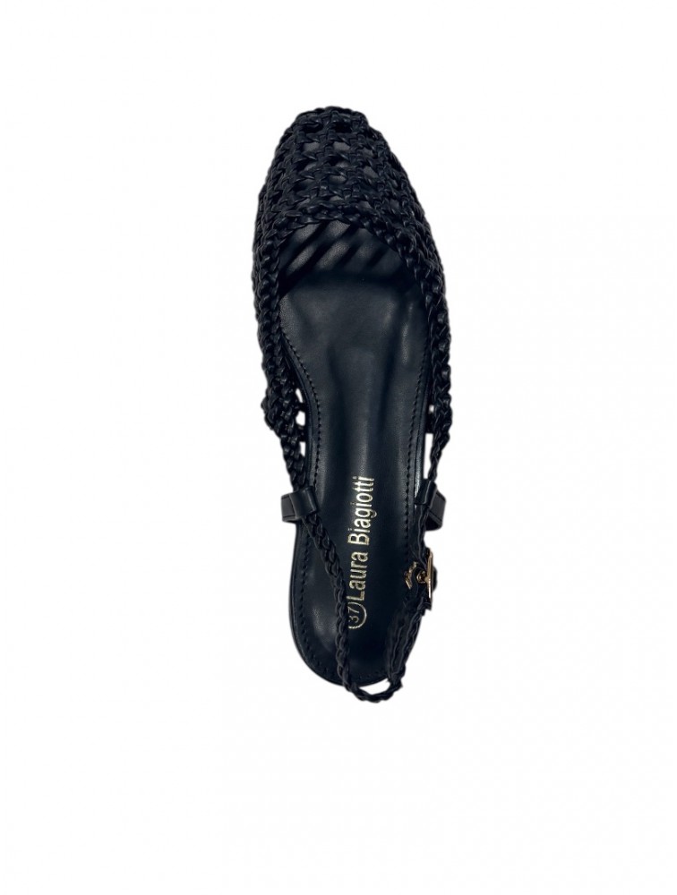 LAURA BIAGIOTTI Black Women's Perforated Ballerinas