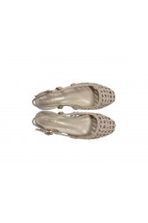 LAURA BIAGIOTTI Ecru Women's Perforated Ballerinas