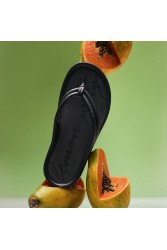 LEMON JELLY Mare 01 Vegan black women slides Μαύρα σανδάλια