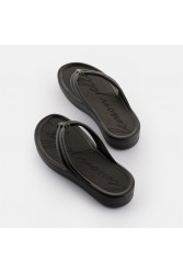 LEMON JELLY Mare 01 Vegan black women slides Μαύρα σανδάλια