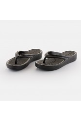 LEMON JELLY Mare 01 Vegan black women slides Μαύρα σανδάλια