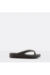 LEMON JELLY Mare 01 Vegan black women slides Μαύρα σανδάλια