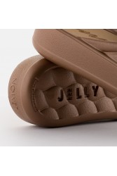 LEMON JELLY Mare 04 Vegan brown women platform slides Μπρονζέ σανδάλια