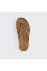 LEMON JELLY Mare 04 Vegan brown women platform slides Μπρονζέ σανδάλια