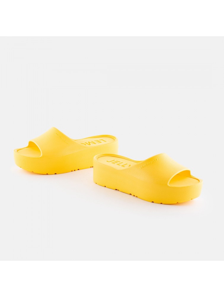 LEMON JELLY Sunny 36 Vegan Yellow Slides Yellow Platforms