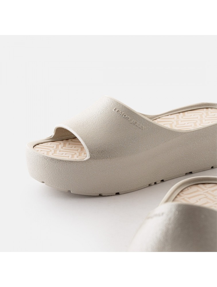 LEMON JELLY Fiorella 02 Vegan metallic slides Γκρι πλατφόρμες
