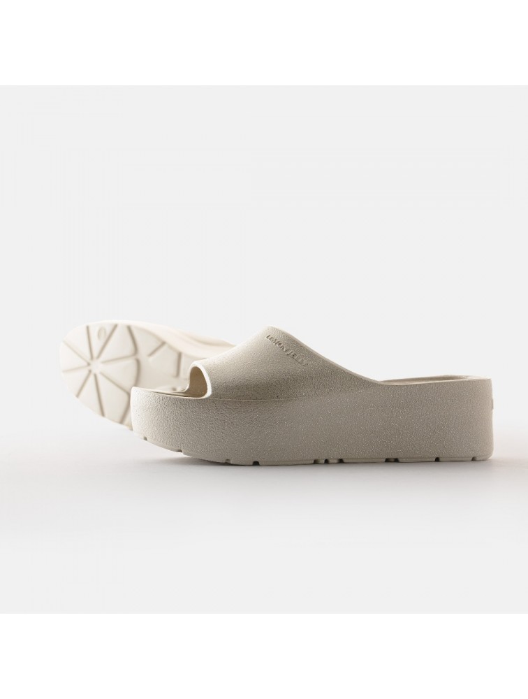 LEMON JELLY Fiorella 02 Vegan metallic slides Γκρι πλατφόρμες