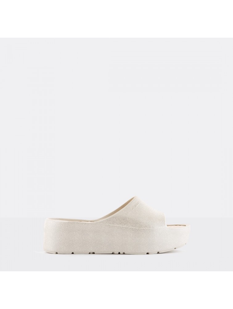 LEMON JELLY Fiorella 02 Vegan metallic slides Γκρι πλατφόρμες