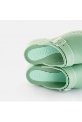 LEMON JELLY Simona 04 Vegan green mules Πράσινα mules