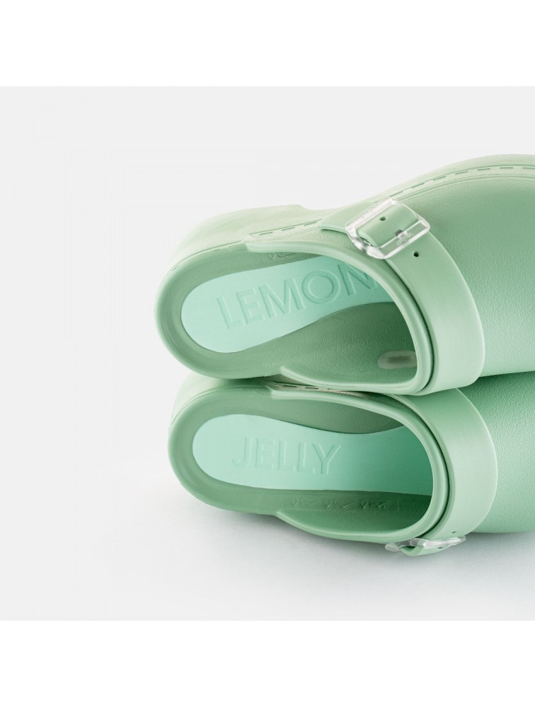 LEMON JELLY Simona 04 Vegan green mules Πράσινα mules
