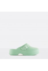 LEMON JELLY Simona 04 Vegan green mules Πράσινα mules