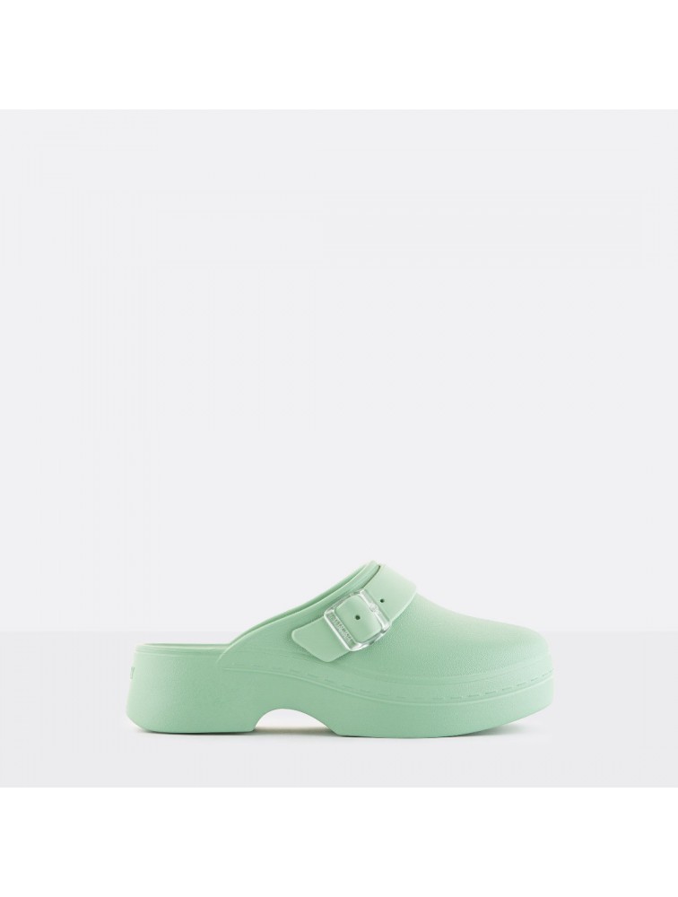 LEMON JELLY Simona 04 Vegan green mules Πράσινα mules