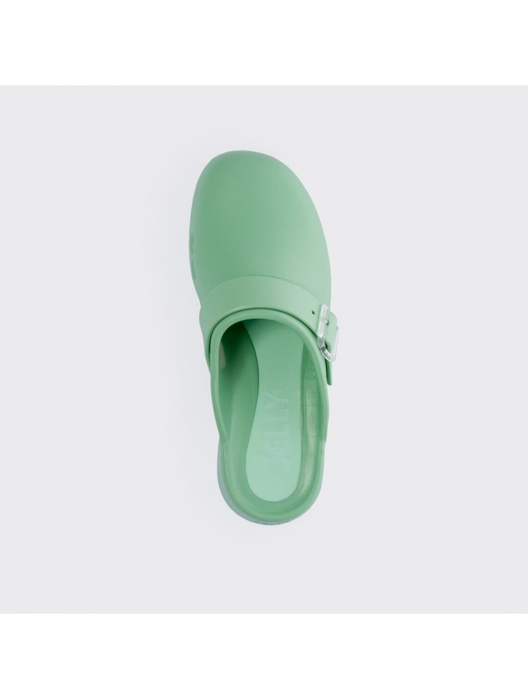 LEMON JELLY Simona 04 Vegan green mules Πράσινα mules