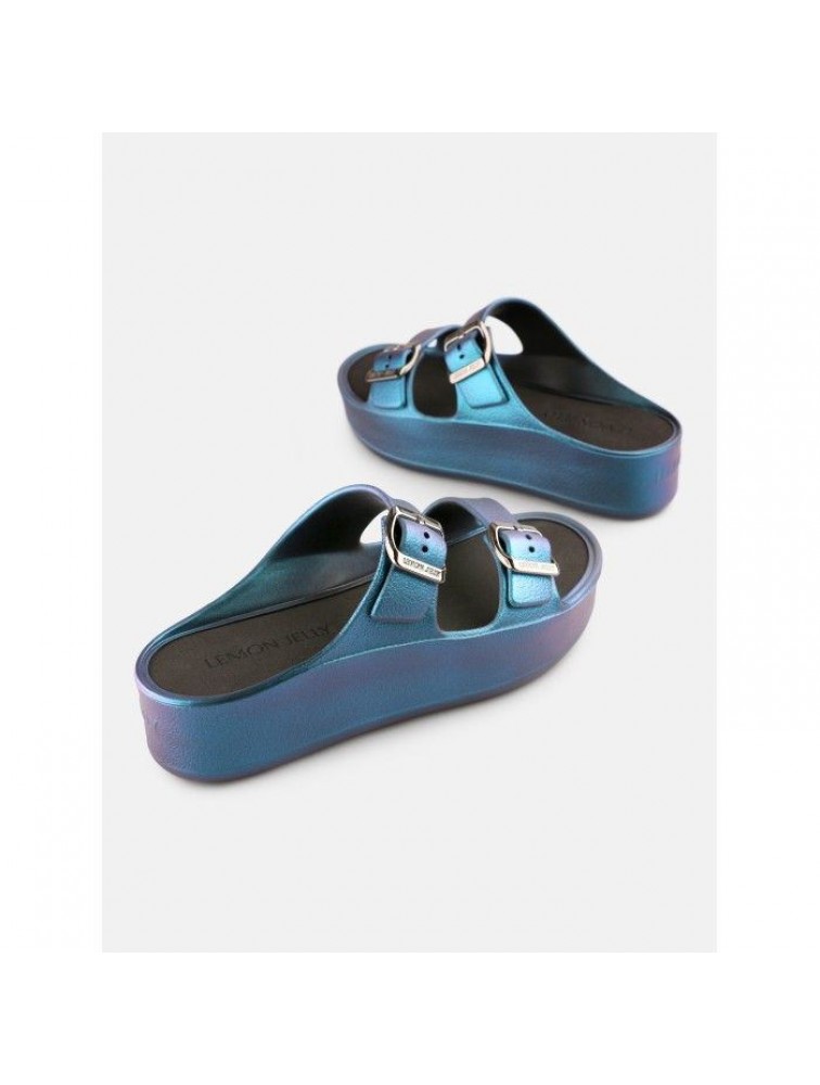 LEMON JELLY Elina Pearl Blue Μπλε περλέ πλατφόρμες