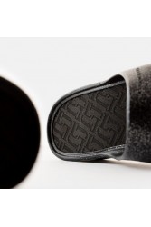 LEMON JELLY Fiorella 01 Vegan metallic black slides Μαύρες πλατφόρμες