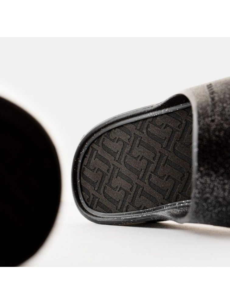 LEMON JELLY Fiorella 01 Vegan metallic black slides Μαύρες πλατφόρμες