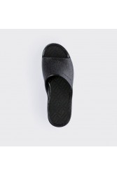 LEMON JELLY Fiorella 01 Vegan metallic black slides Μαύρες πλατφόρμες