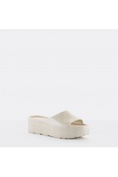 LEMON JELLY Fiorella 02 Vegan metallic slides Γκρι πλατφόρμες