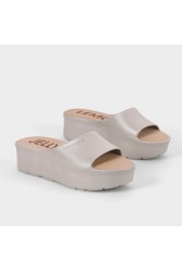 LEMON JELLY Sunny 05 Vegan warm grey platformas slides Γκρι πλατφόρμες