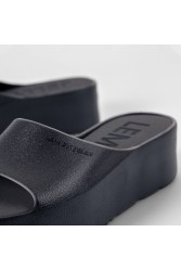 LEMON JELLY Sunny 01 Vegan black platformas slides Μαύρες πλατφόρμες