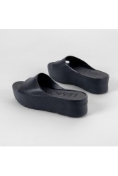 LEMON JELLY Sunny 01 Vegan black platformas slides Μαύρες πλατφόρμες
